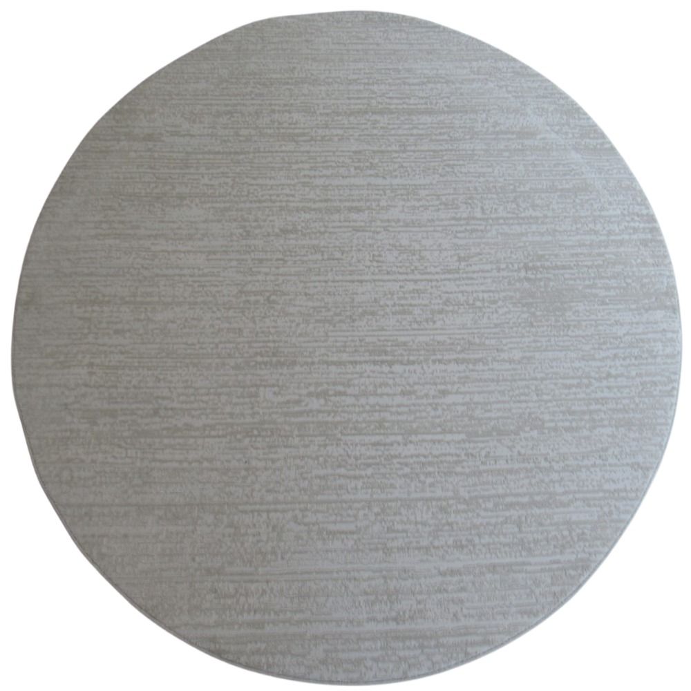 BK Carpets & Rugs – Modern Round  Mottled Rug   - Beige   - Cream  -  2m x 2m