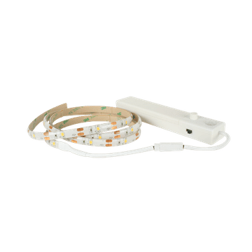 2x PACK 2.4W 1M LED BATT OP. PIR WARDROBE LIGHT 4XAAA 4000K