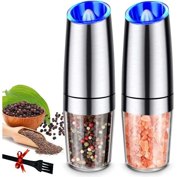 Gravity Electric Salt And Pepper Grinder Set 2pcs