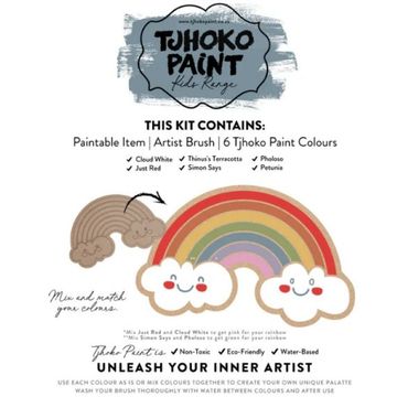 Tjhoko Jnr Flat Cut-out Rainbow (200x125mm)