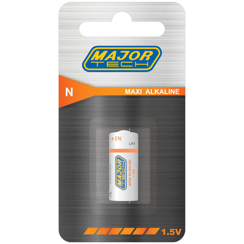 N Maxi Alkaline Batteries (LR1-BP1) - Major Tech