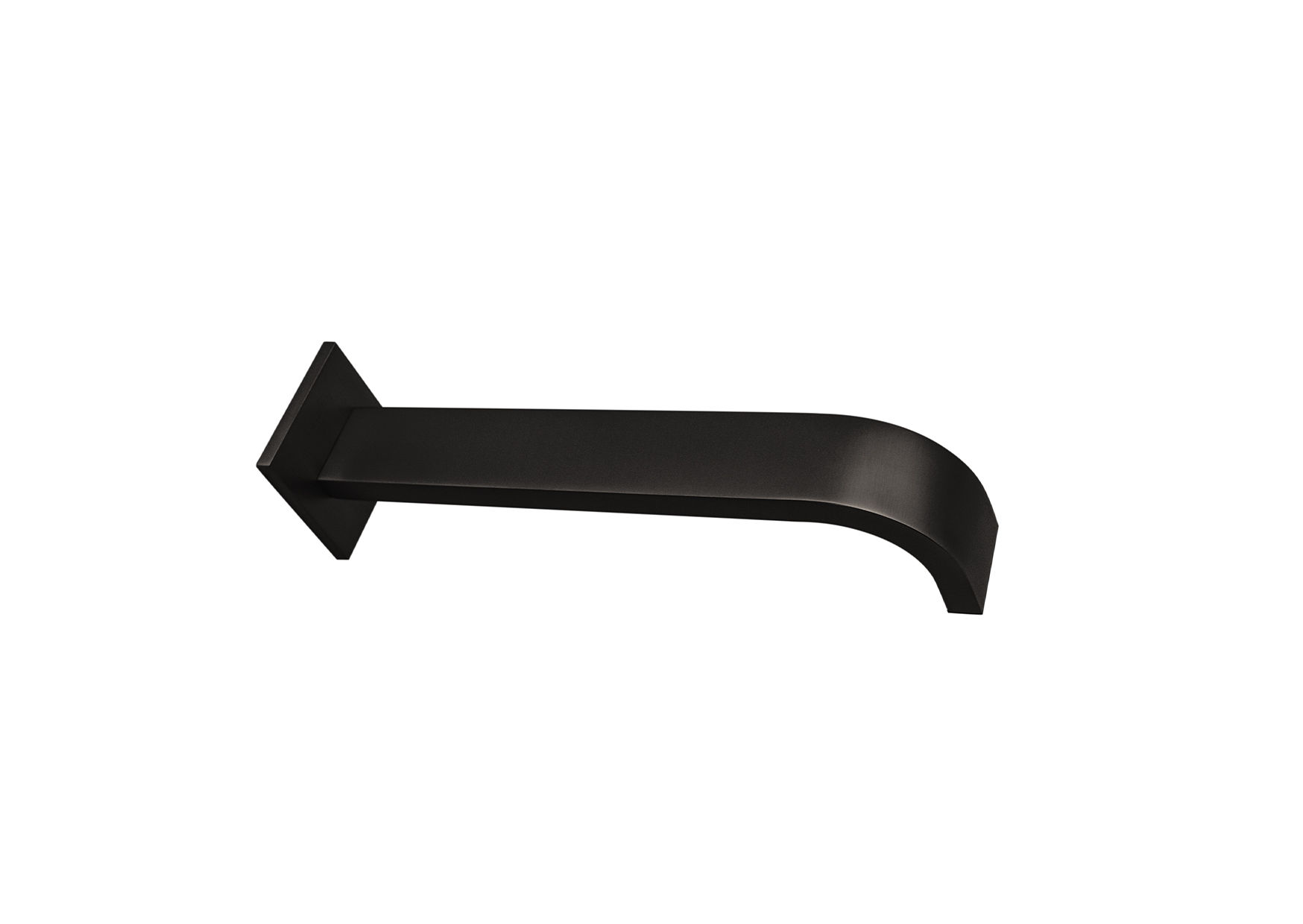 Devario Wall Spout Curved 30*15*185mm Brass - Matt Black