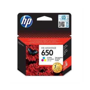 HP 650 Tri-color Ink Cartridge - Compatible Printers DeskJet Ink Advantage 1500, 1515, 1516, 2500, 2515, 2516, 2520 hc