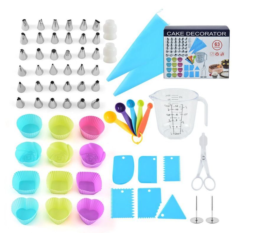 63 Piece Cake Decorator Tools