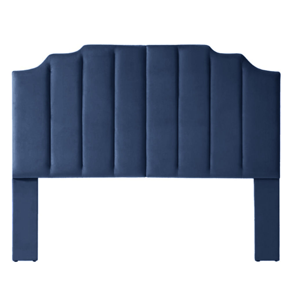 Seraphina Velvet Headboard Queen Blue