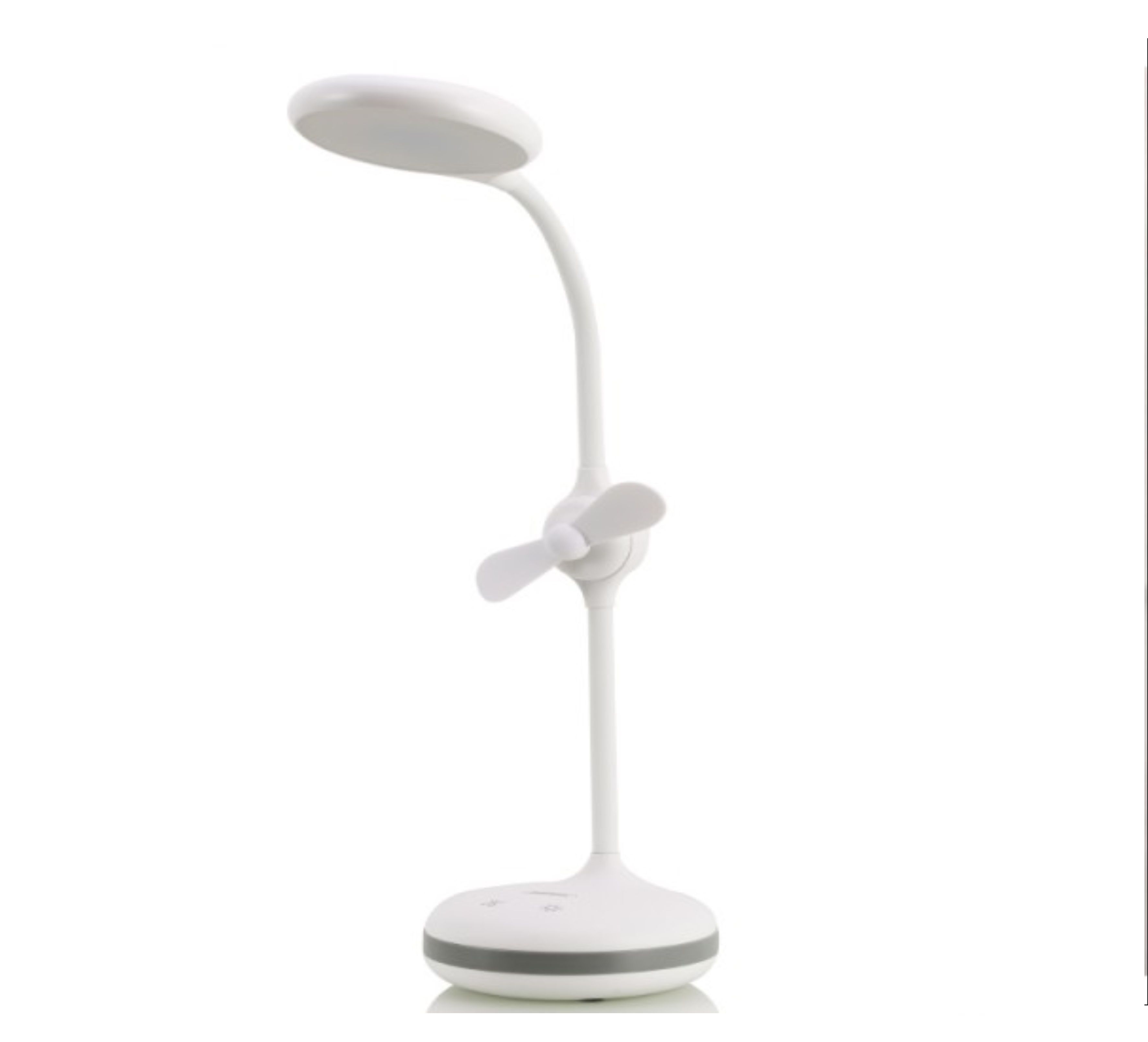 Adjustable LED lamp with mini fan
