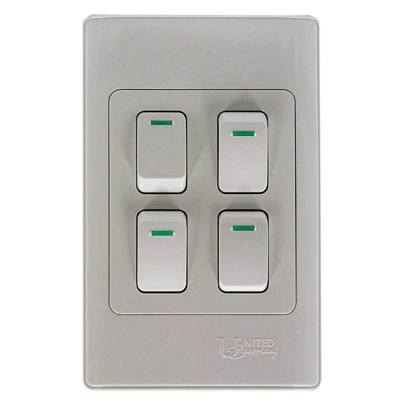 UNITED ELECTRICAL 4 Lever One Way Switch 50X100