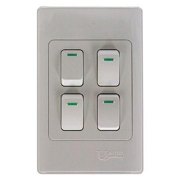 UNITED ELECTRICAL 4 Lever One Way Switch 50X100