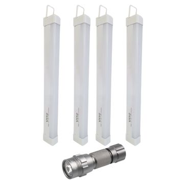 Vito 40w Rechargeable Emergency Lamp and Stier Torch - 4 Pack