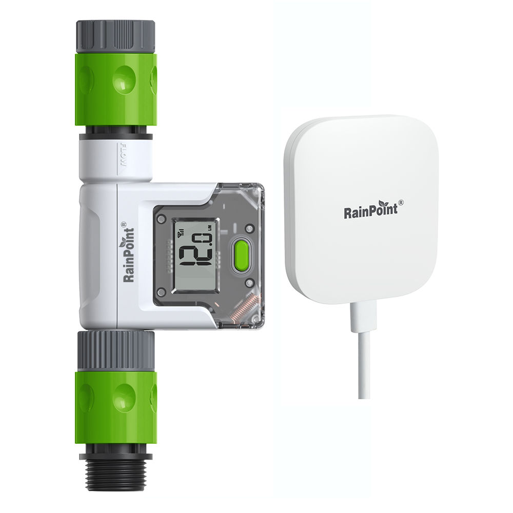 RainPoint Wireless Smart Wi-Fi Water Flow Meter + Wi-Fi Hub