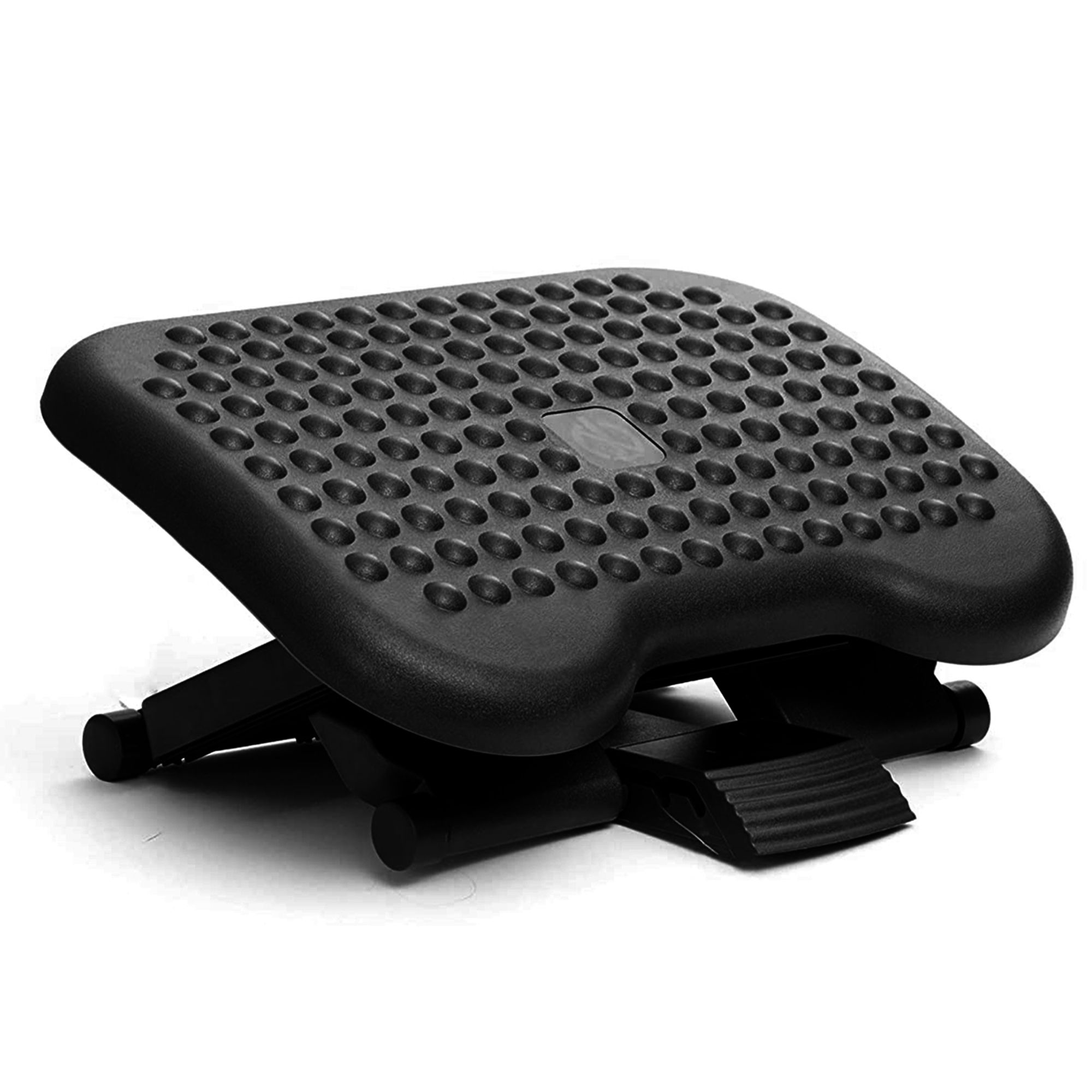 Black Adjustable Office Under Desk Footrest