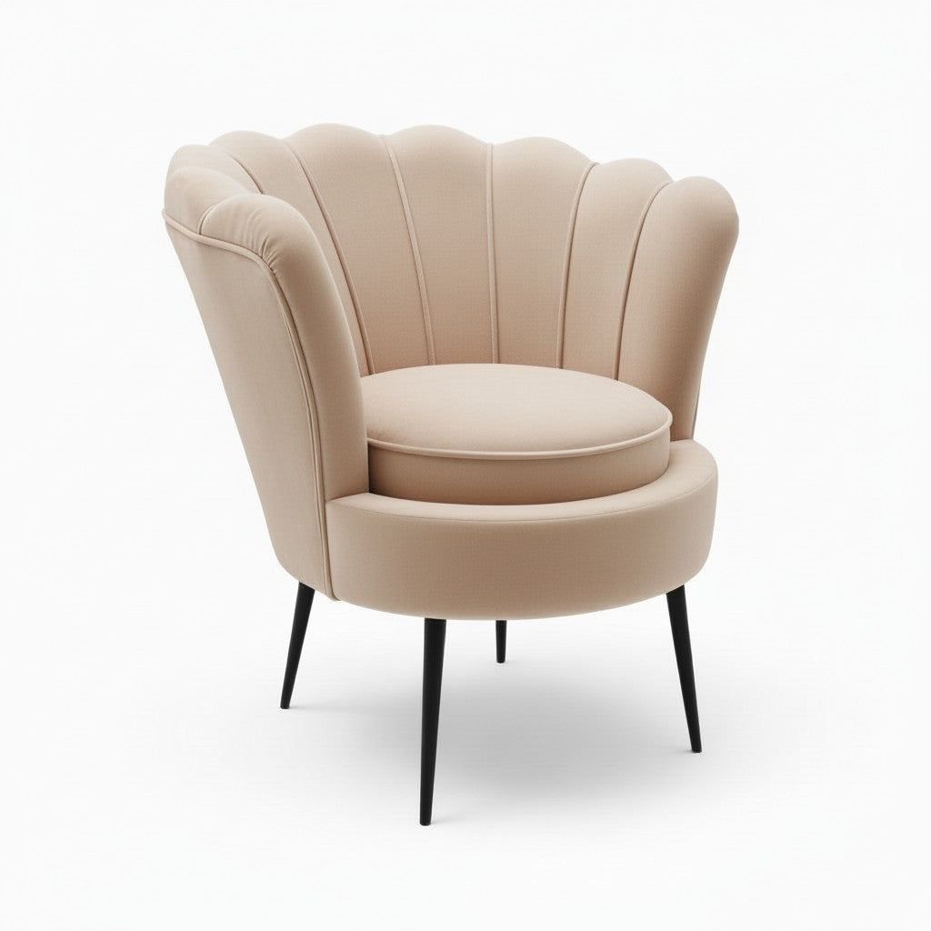 Nu Dekor - Daisy Velvet Occasional Chair - Beige