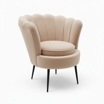 Nu Dekor - Daisy Velvet Occasional Chair - Beige