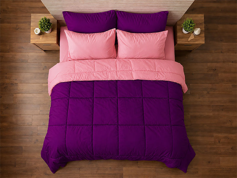 Everyday Collection Reversible Comforter Set - 90 GSM - King - Super King - Pink Frosting - Charisma (06 Sets)