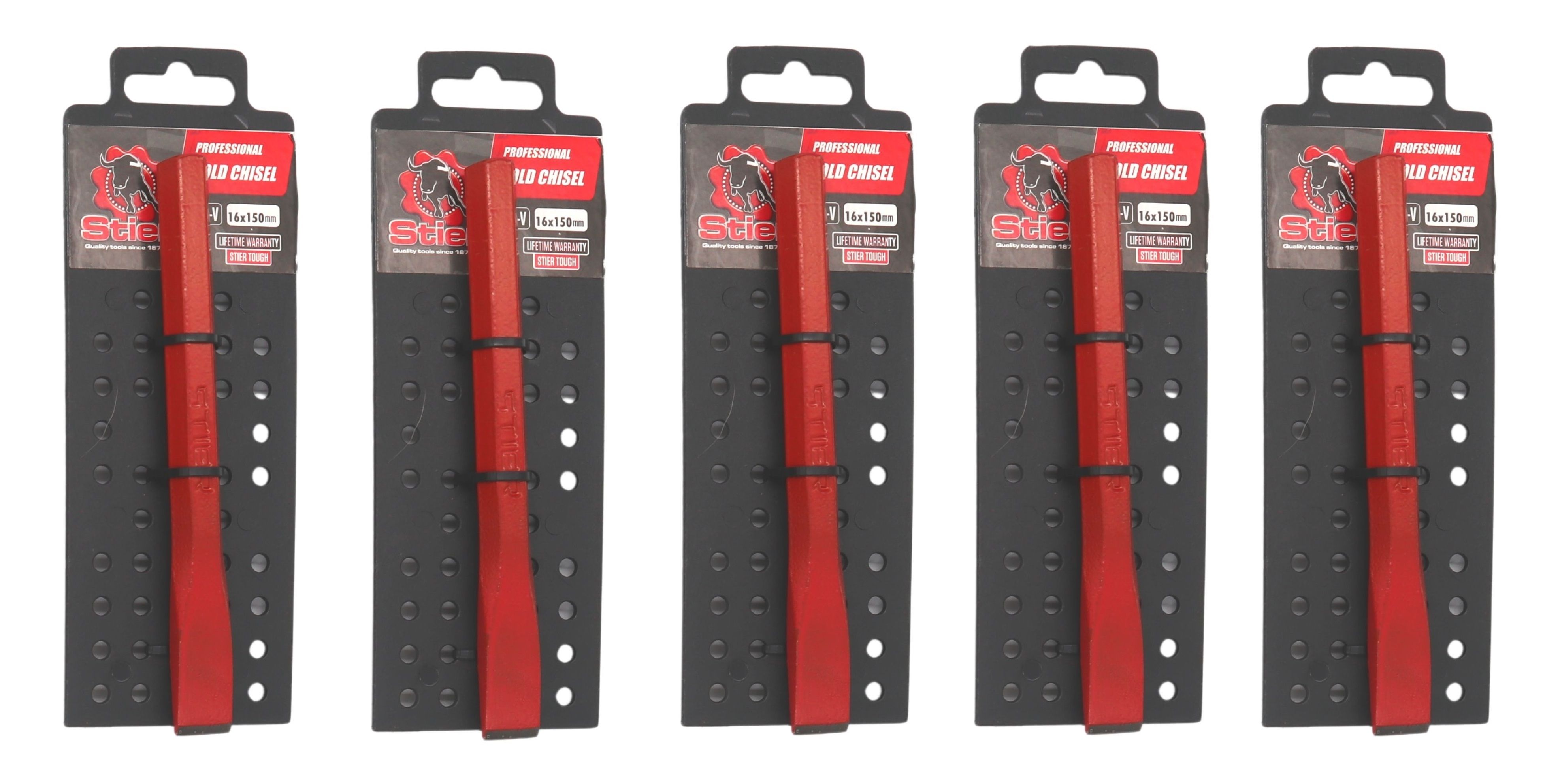 Stier Professional Cold Chisel 16x150mm - 5 Pack