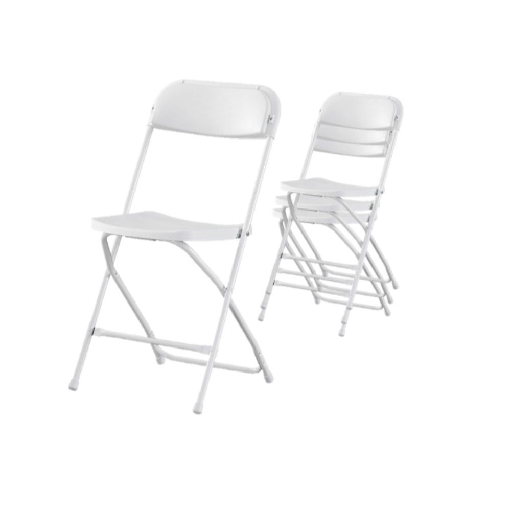 TOCC Yang Plastic Folding Chair White Set of 4