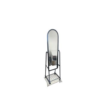 Stand Up Mirror On Wheels With Underneath Storage