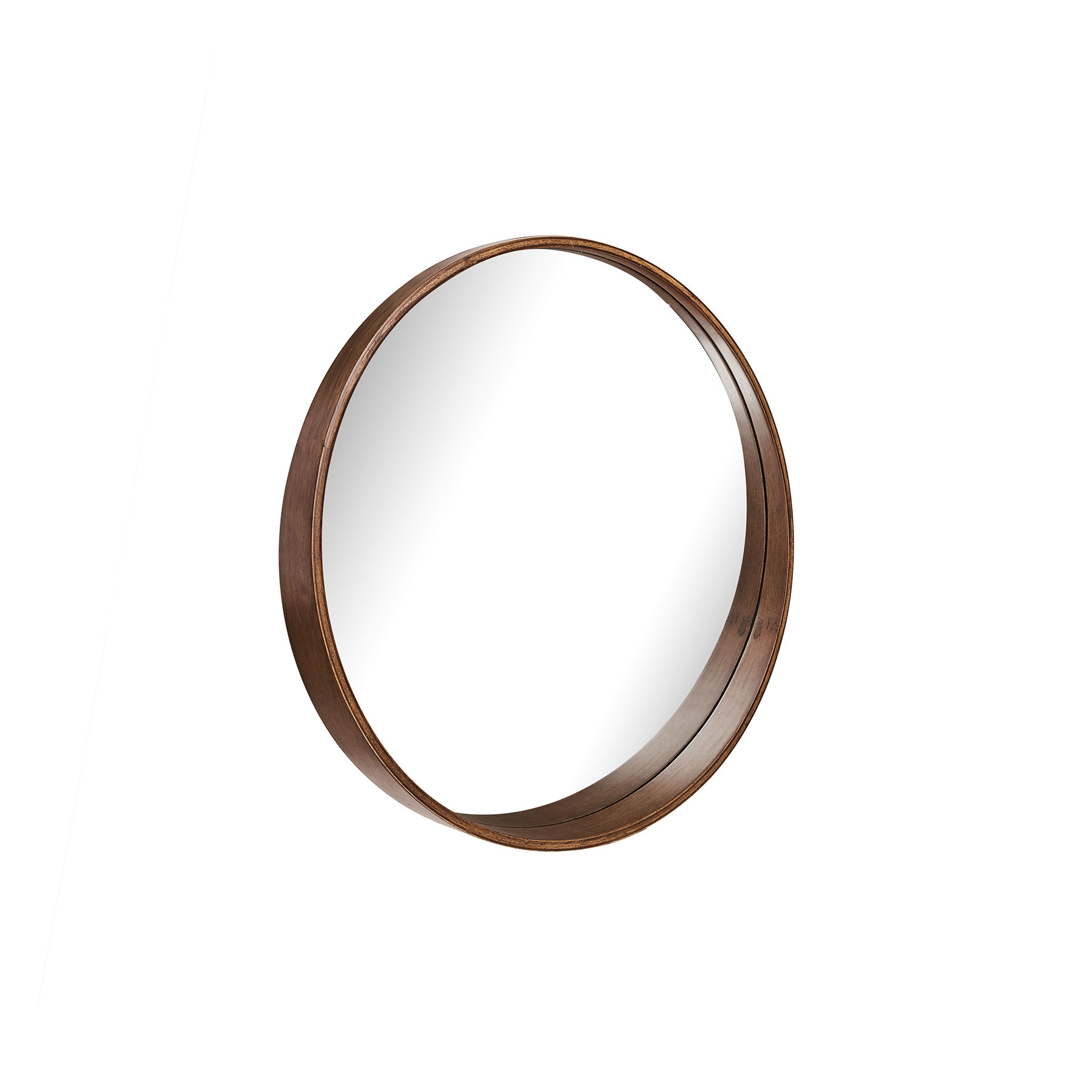 Paramount Mirrors & Prints - Round Stretching 600 - Walnut