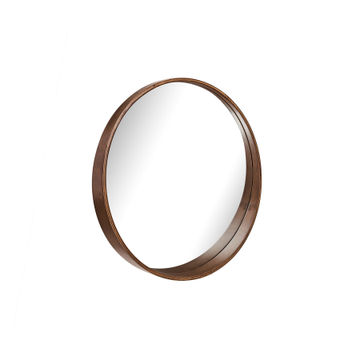 Paramount Mirrors & Prints - Round Stretching 600 - Walnut