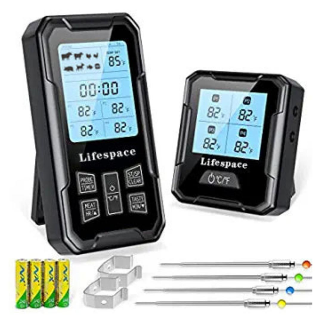 Lifespace 4 Probe 100m Wireless Cooking Meat Thermometer