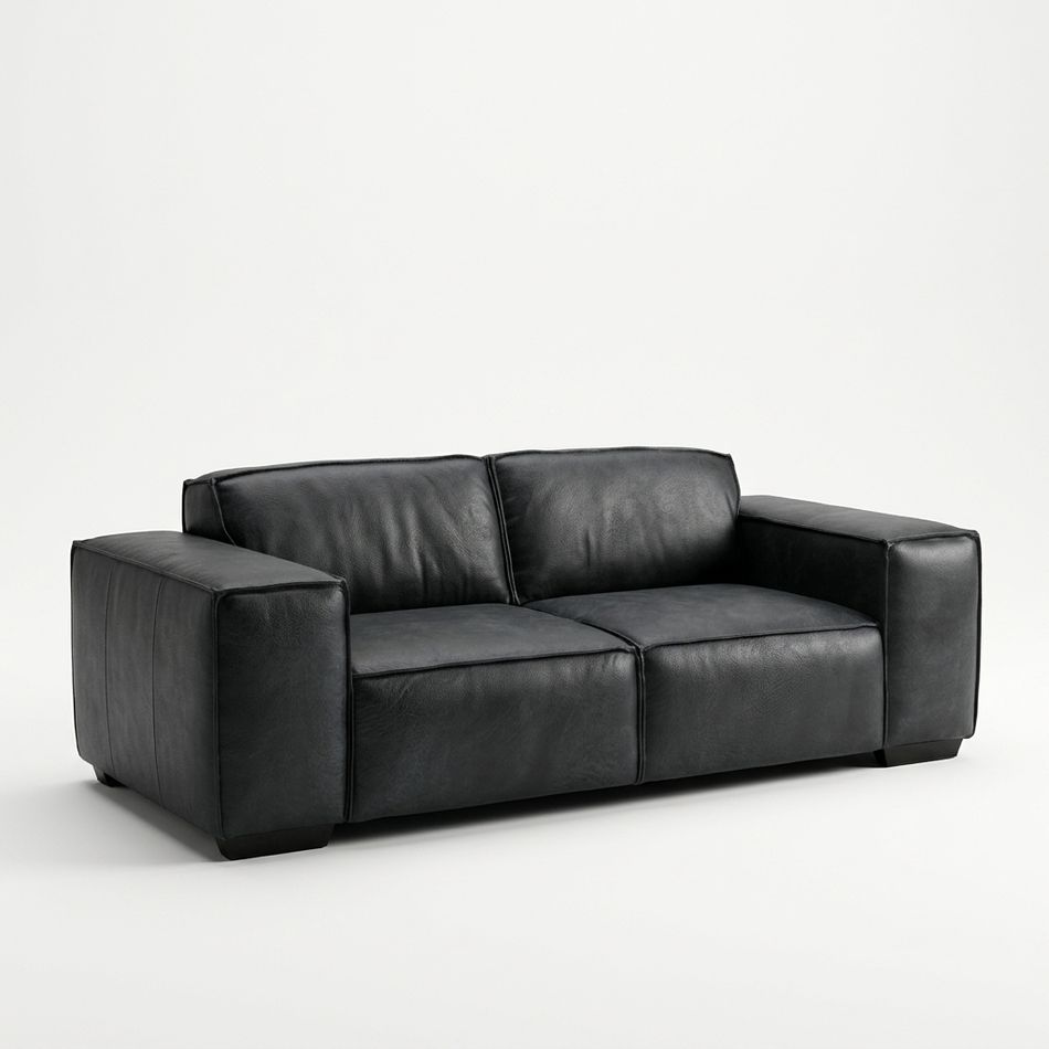 KC Furn - Elite 3 Division Genuine Leather Sofa
