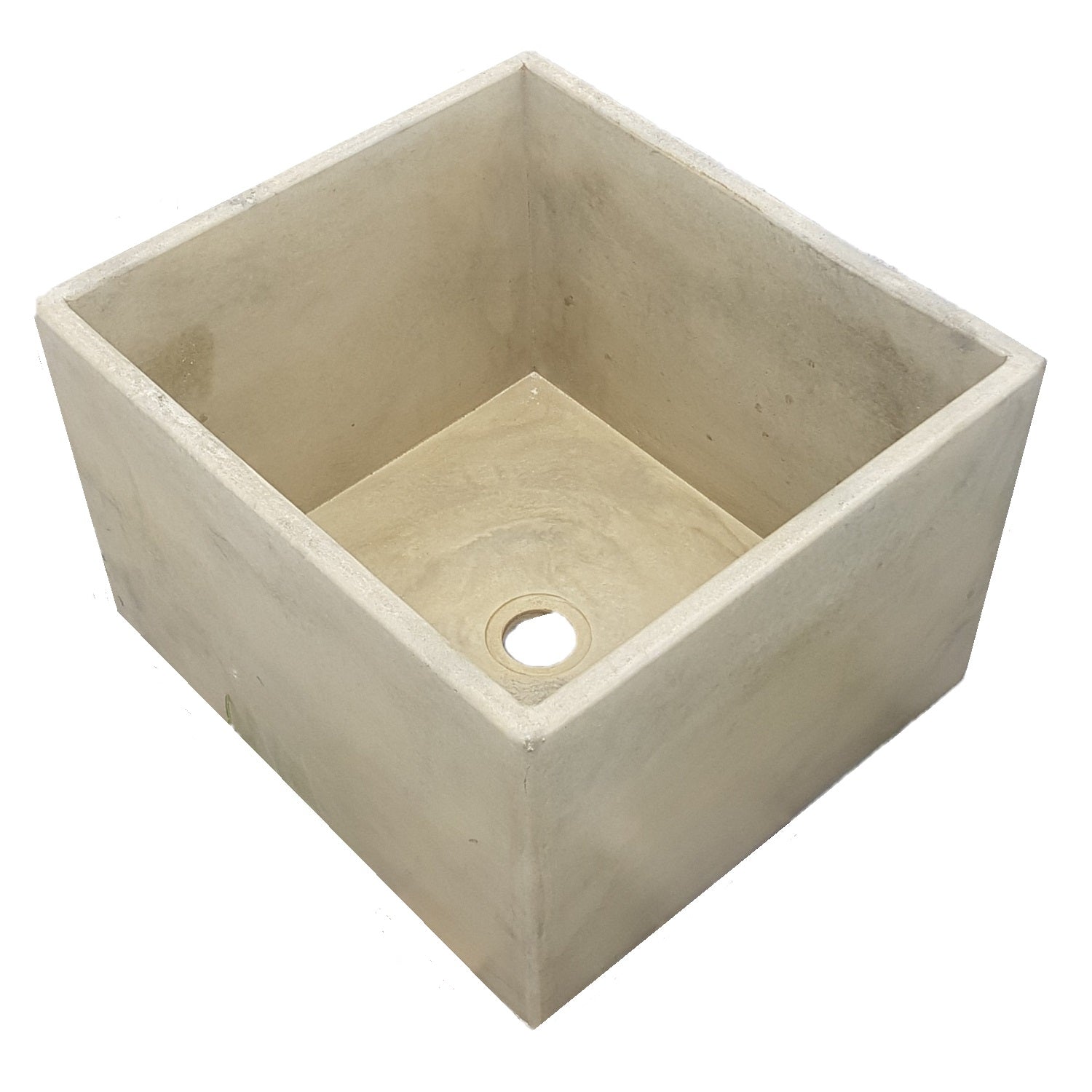 Large Sandstone square concrete basin (45 x 40x 31cm high)