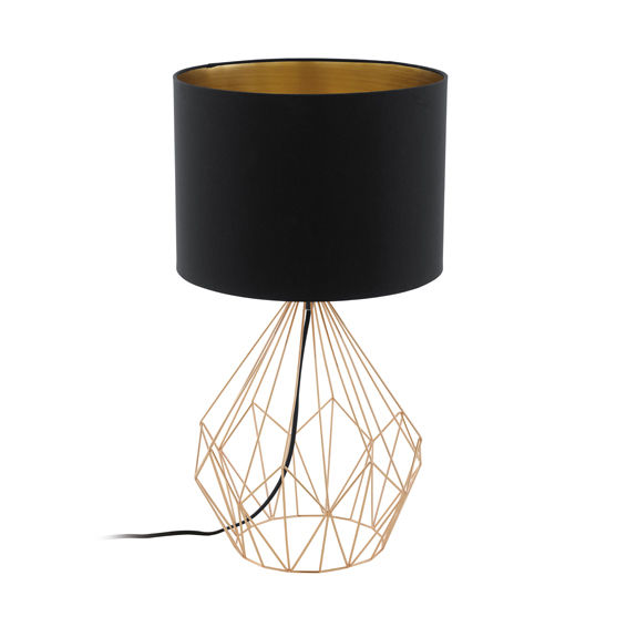 Pedregal1 T/Lamp 345mm Black/Copper