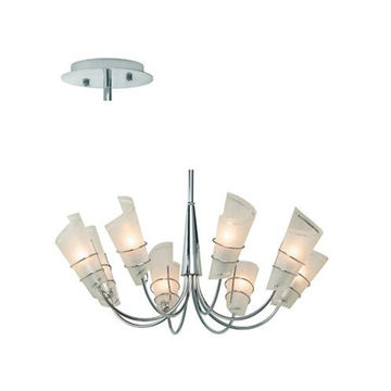 8LT Scroll Chandelier Chrome E14 8x60w