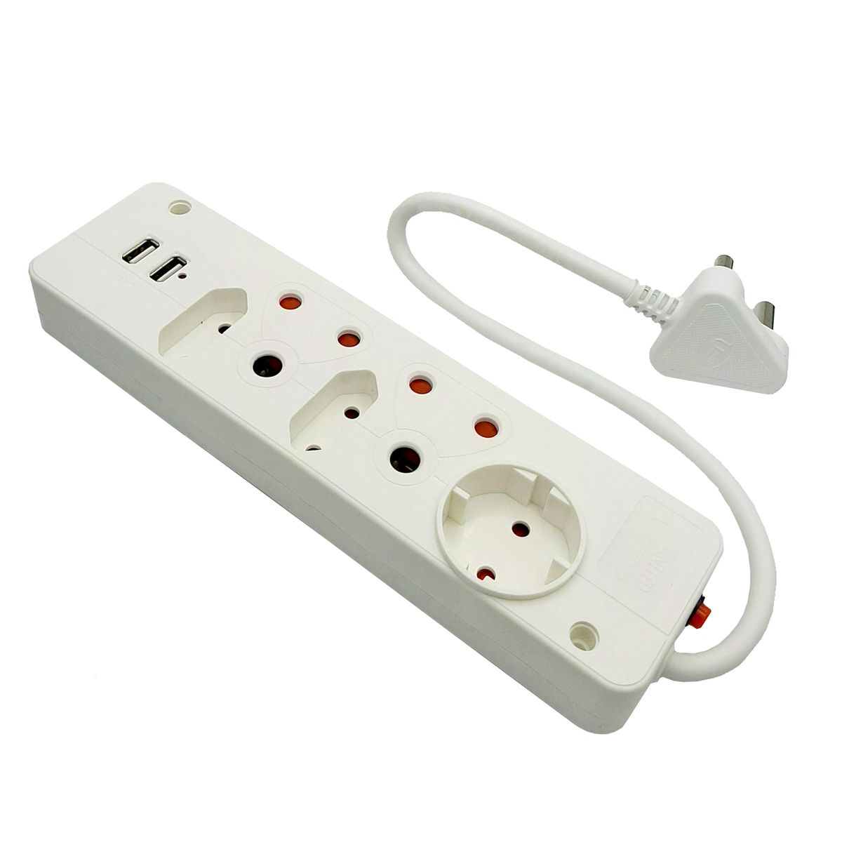 5 Way Multi - Plug with 2 USB's