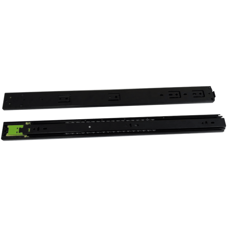 Heavy duty ball bearing slide rails 400mm (push to open)