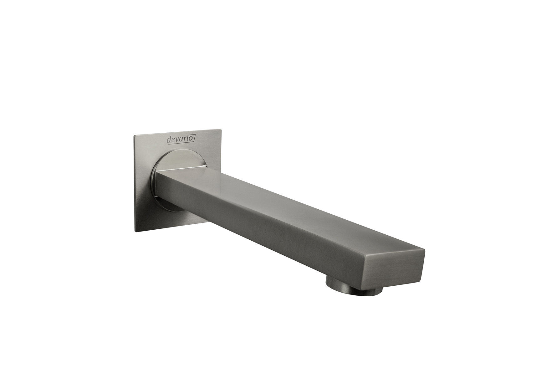 Devario Wall Spout Square 35*15*180MM - Gun Metal Grey