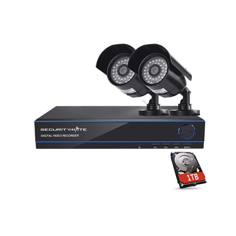 CCTV HD DVR Kit with 2 Cameras