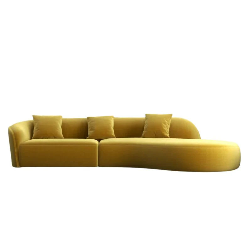 Emilio Curved Corner Couch /Sofa- Yellow