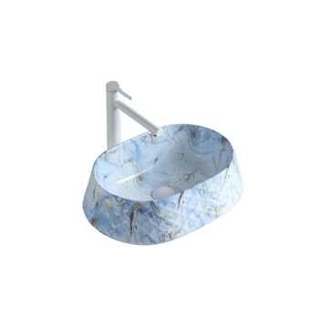 Counter top Ceramic Basin / table top - Cecelia - Blue Marble Gloss