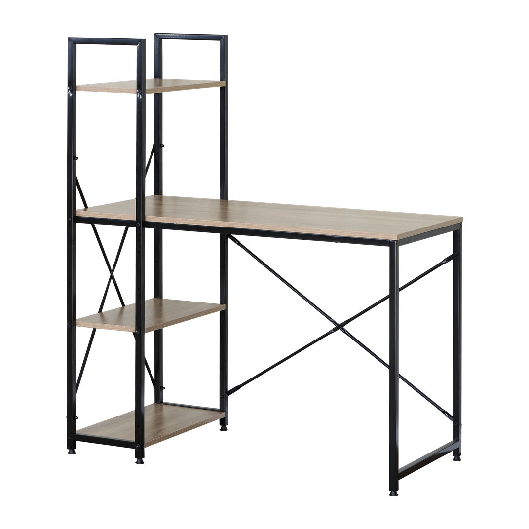 Clermont Office Workstation & Student Desk with 3 Shelves
