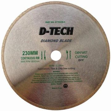 Diamond Blade Continuous Rim 230 X 22.23Mm Tile