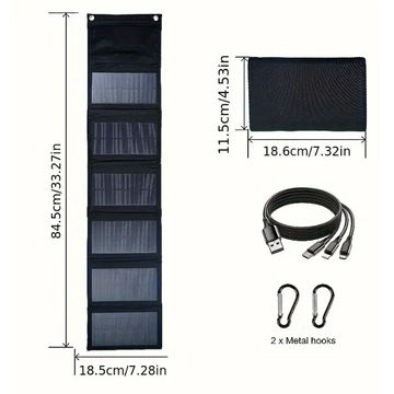 60W Portable Solar Charging Panel with USB outputs