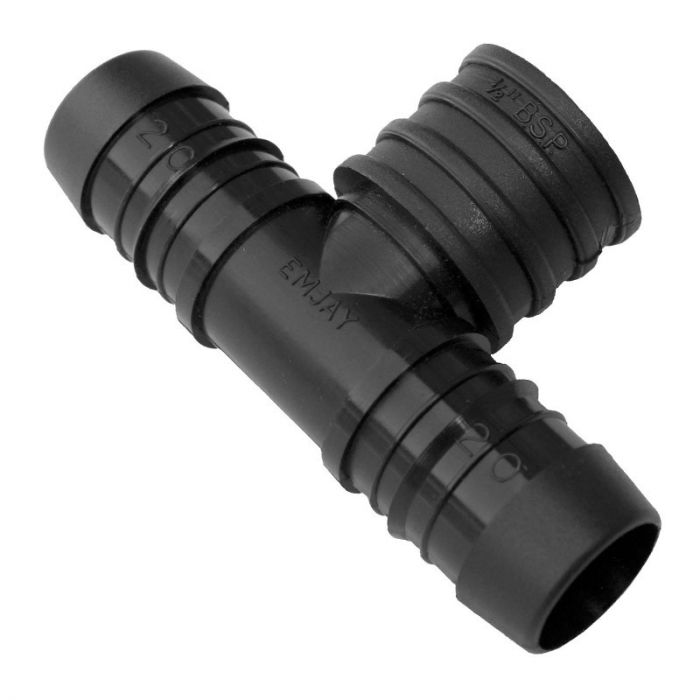 Emjay - Tee Female 32mmx1 Ich Black - 2 Pack