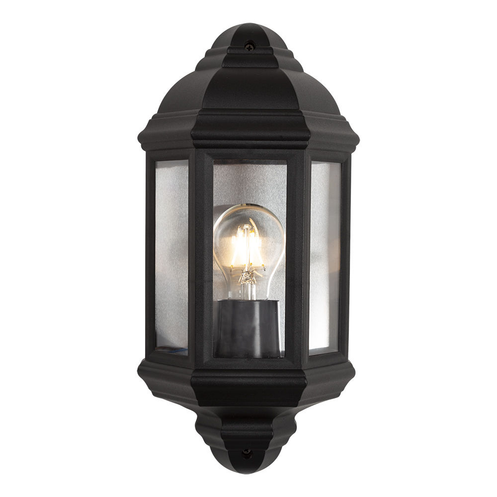 Eurolux - Plastic Lantern - 3 Panel - Half Wall - Black - 2 Pack