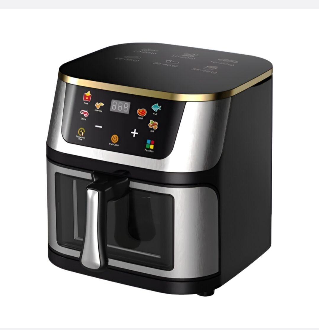 Air fryer 12L 2800W, large household air fryer, smart touch operation