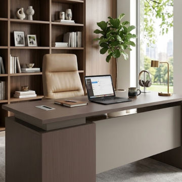 GOF Furniture - Prime Computer Office Desk 1200 x 600 x 750mm – Griffith Almond Grey Finish