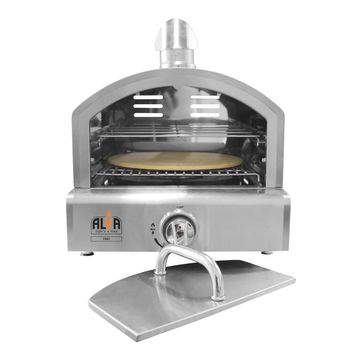ALVA Cibo Stainless Steel Gas Outdoor Pizza Oven, with Built-In Thermometer | Includes Pizza Stone