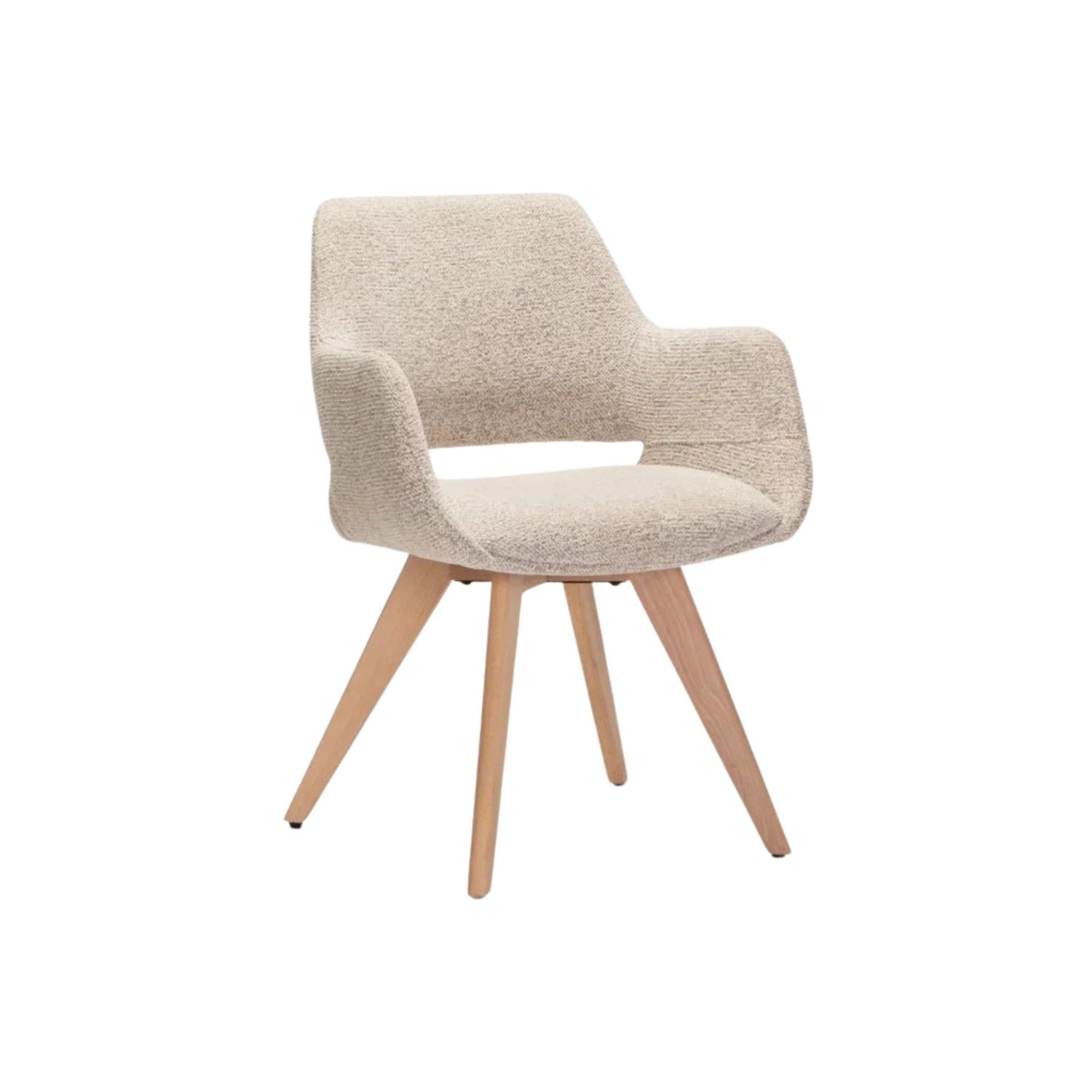 Speckled Oatmeal Wooden Dining Chair