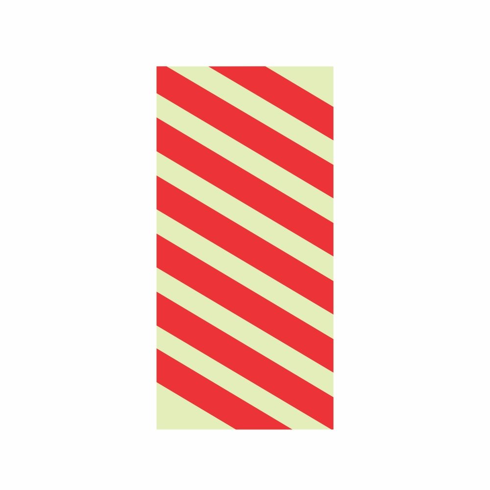 Photoluminescent 190mm Safety Sign F24 Chevrons