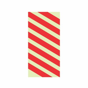 Photoluminescent 190mm Safety Sign F24 Chevrons