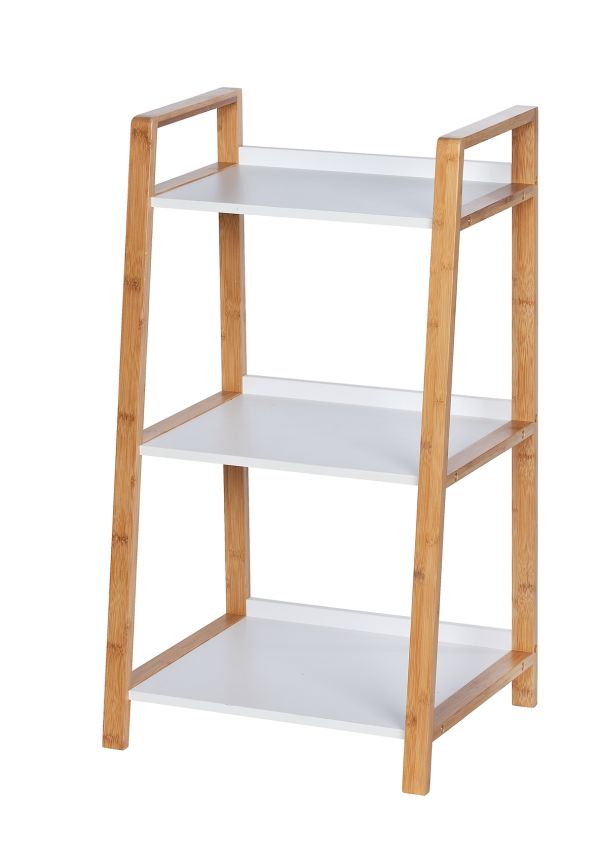 Wenko - Finja 3-Tier Shelving Unit - Bamboo