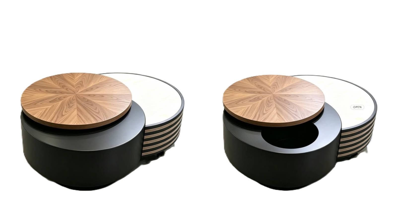 LBM FURN-Rotating Nesting Coffee Table With Storage