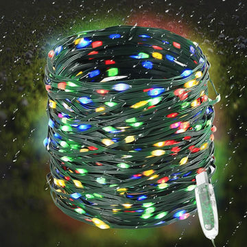 Stellar Lighting 10m LED Green Wire Fairy Light 200 LED - Colourful LED