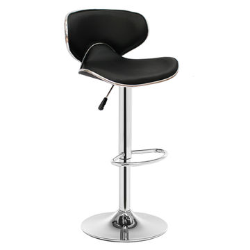 GOF Furniture - Vertigo Adjustable Swivel Bar Stool, Black