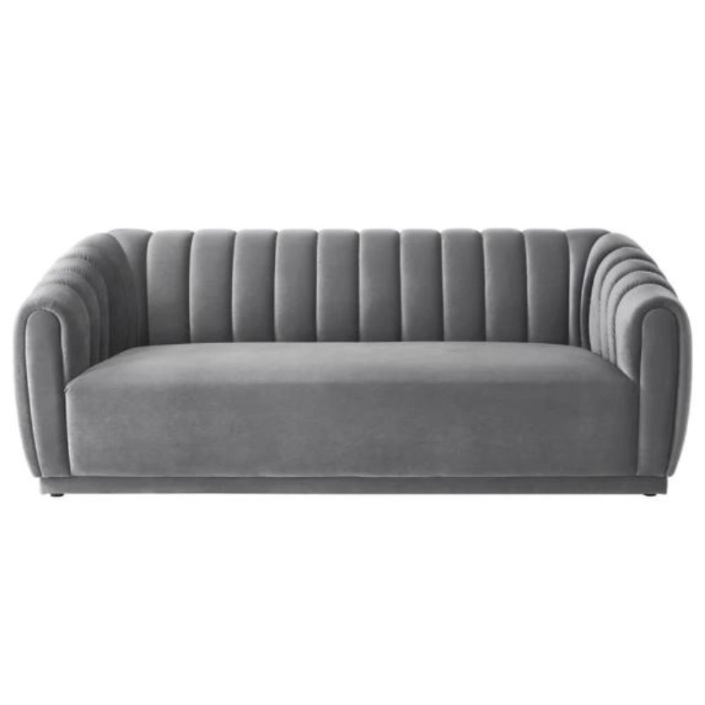 Ludovica Three Seater Stripe Couch-Grey